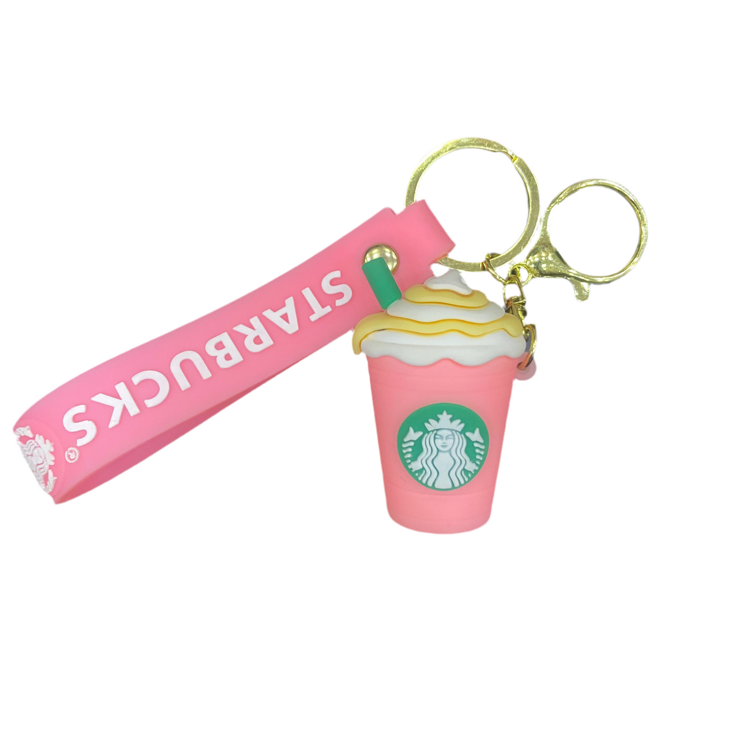 Pink Starbucks Keychain