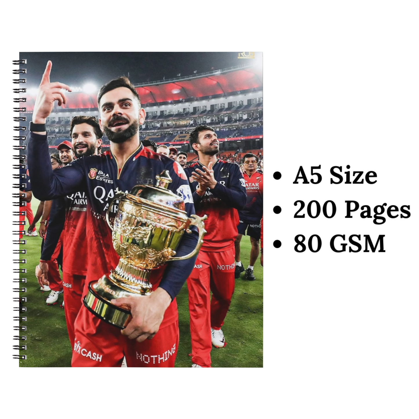 Virat RCB wiro notebook