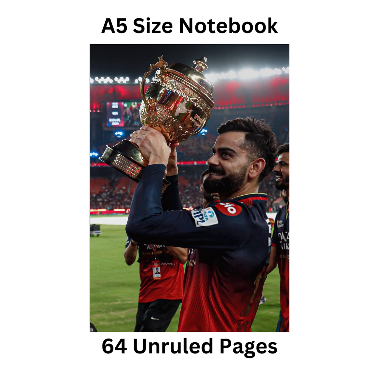 virat trophy doodle notebook