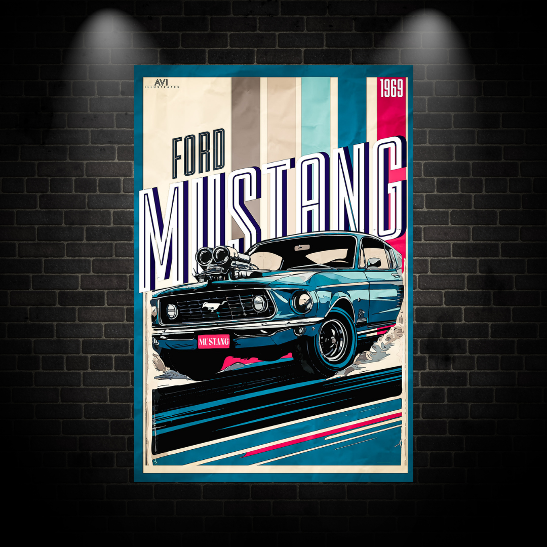 Mustang Art Poster