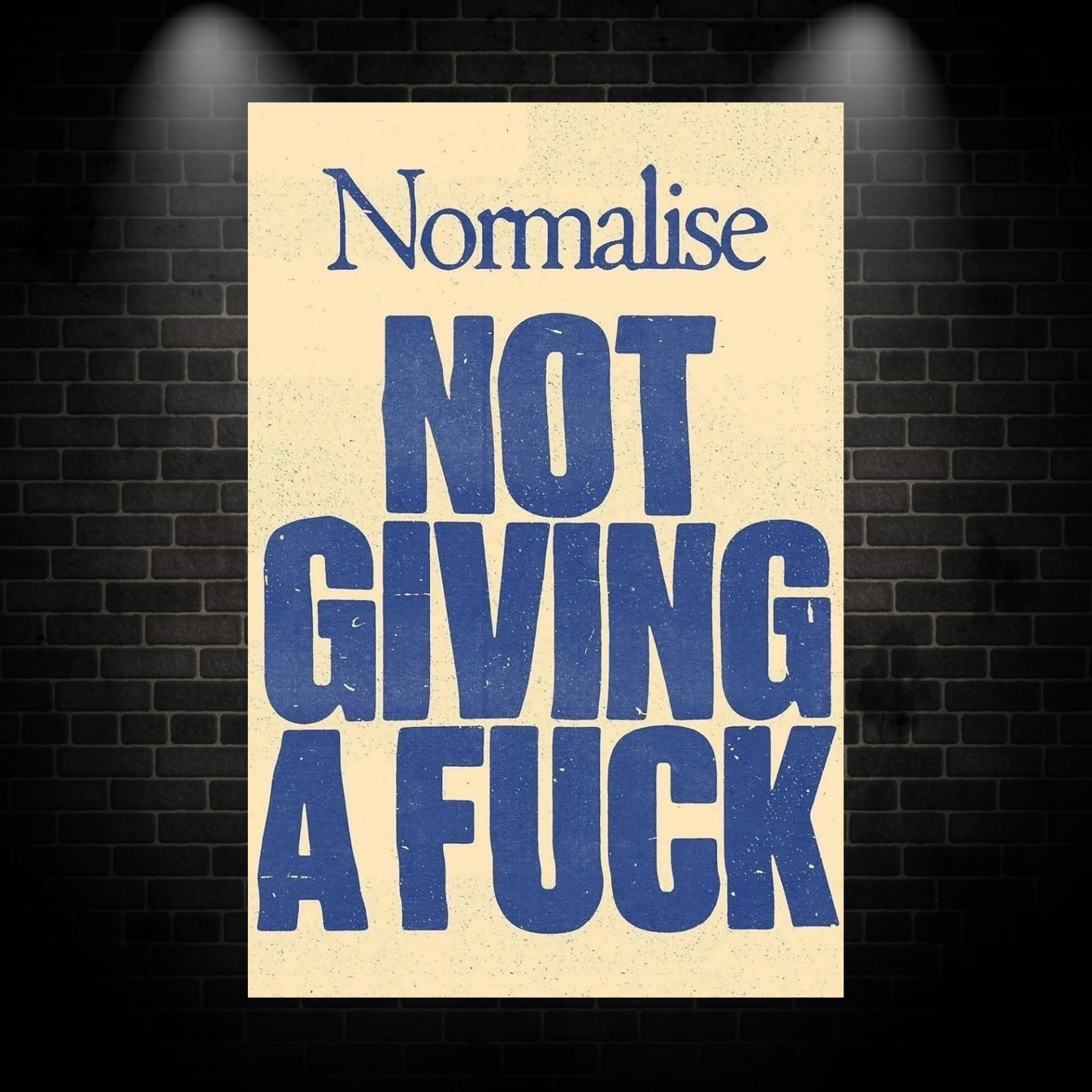 Not giving poster