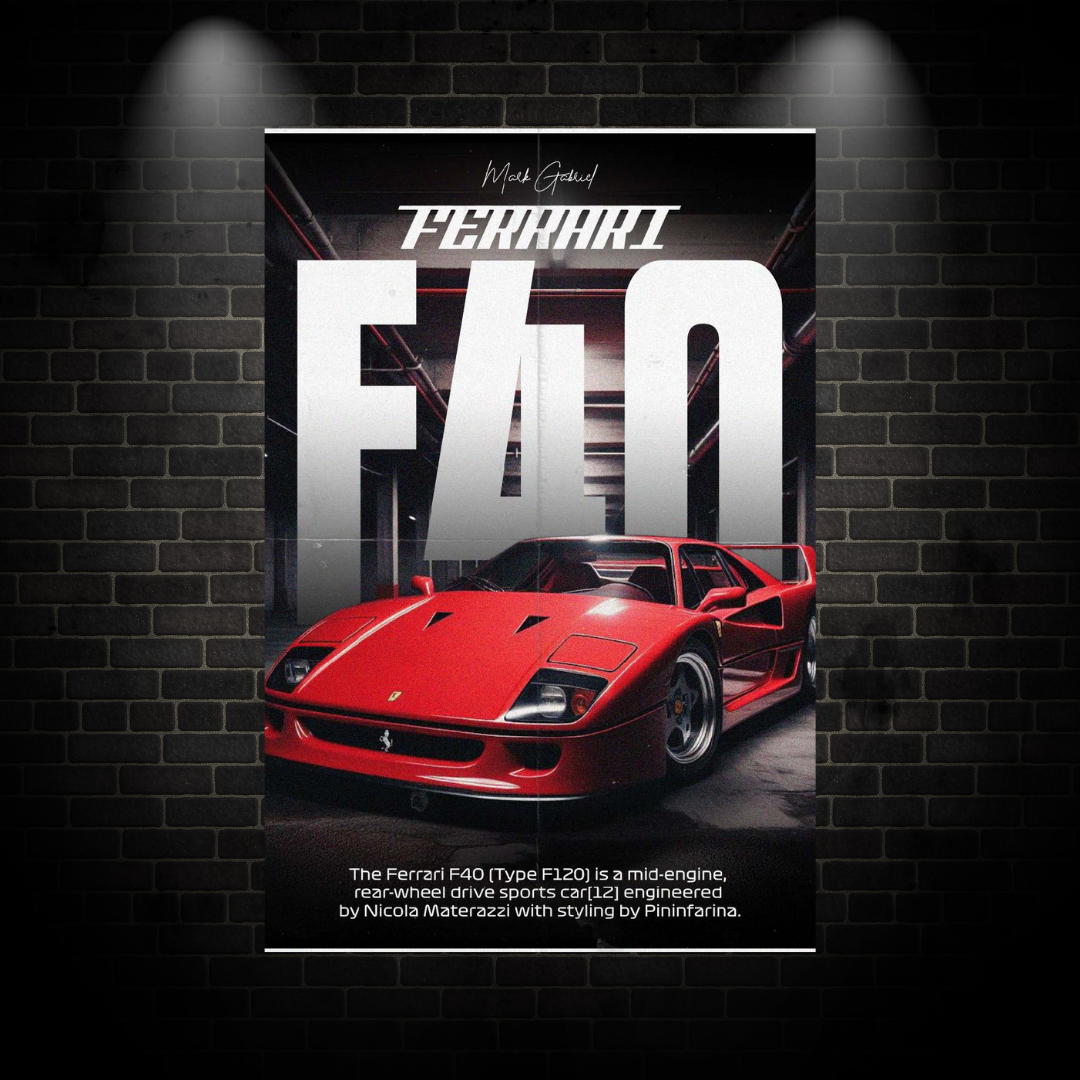 Ferrari F40 Poster