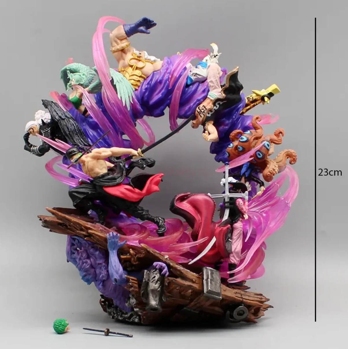 Zoro with all Enemies highly Detailed Figure - 23 cm