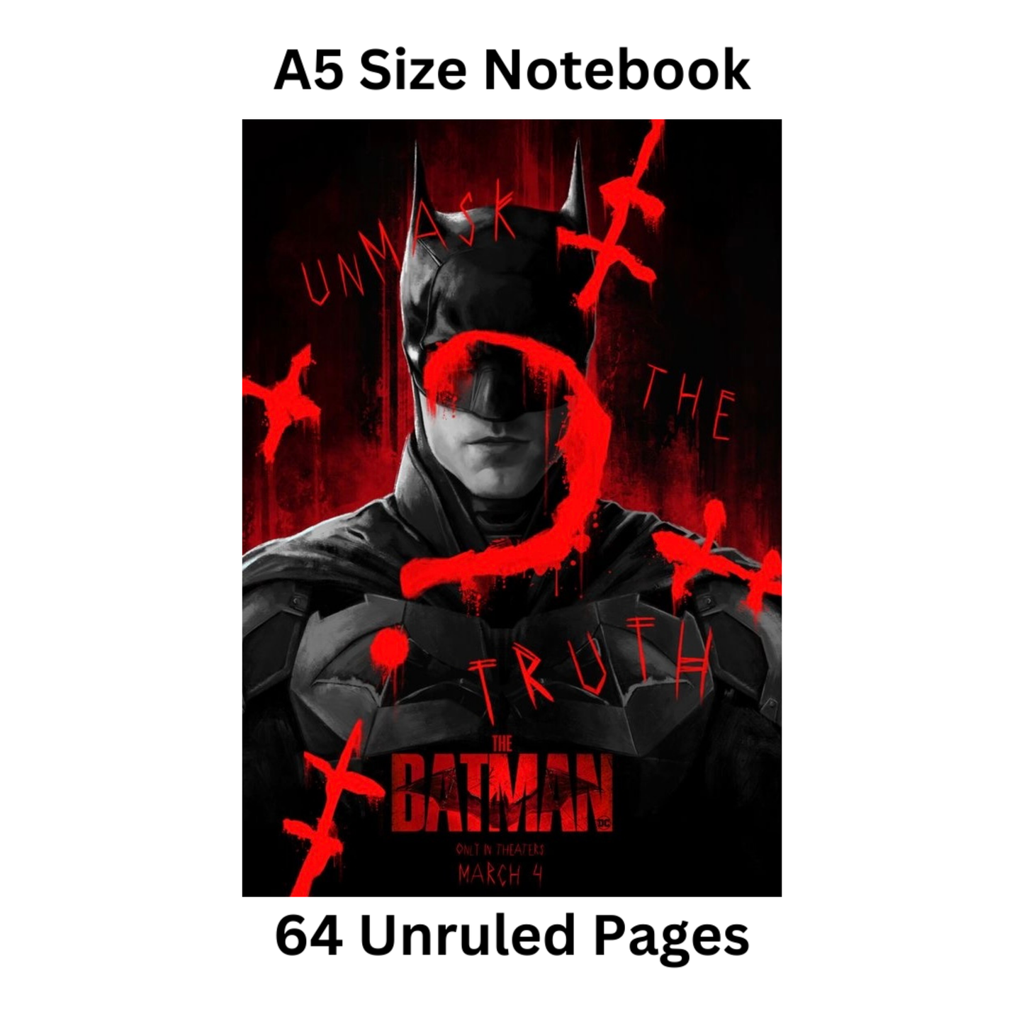 batman art doodle notebook