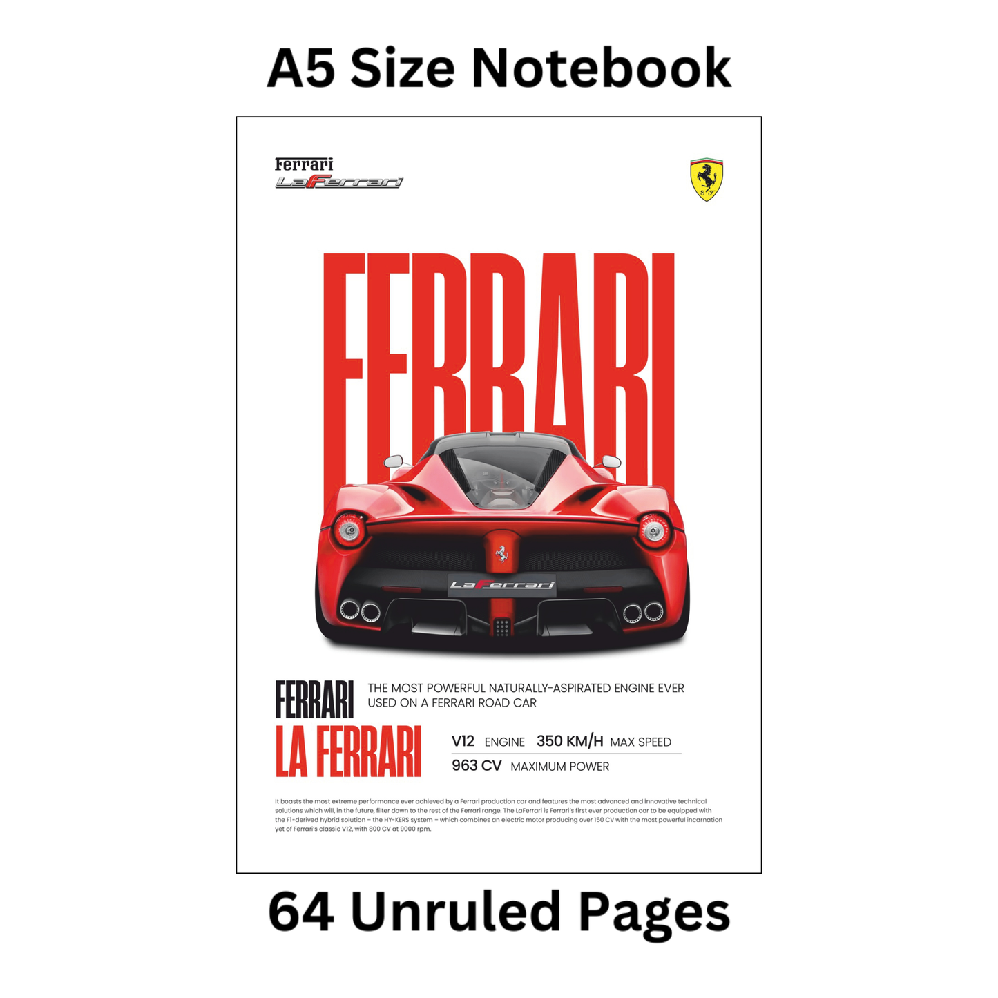 Ferrari doodle notebook
