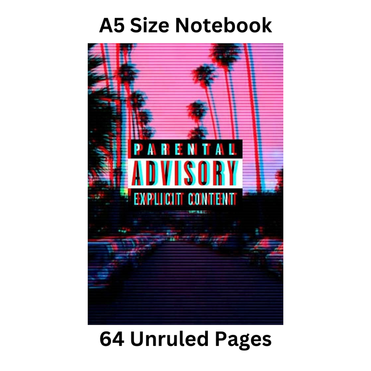 parental advisory doodle notebook