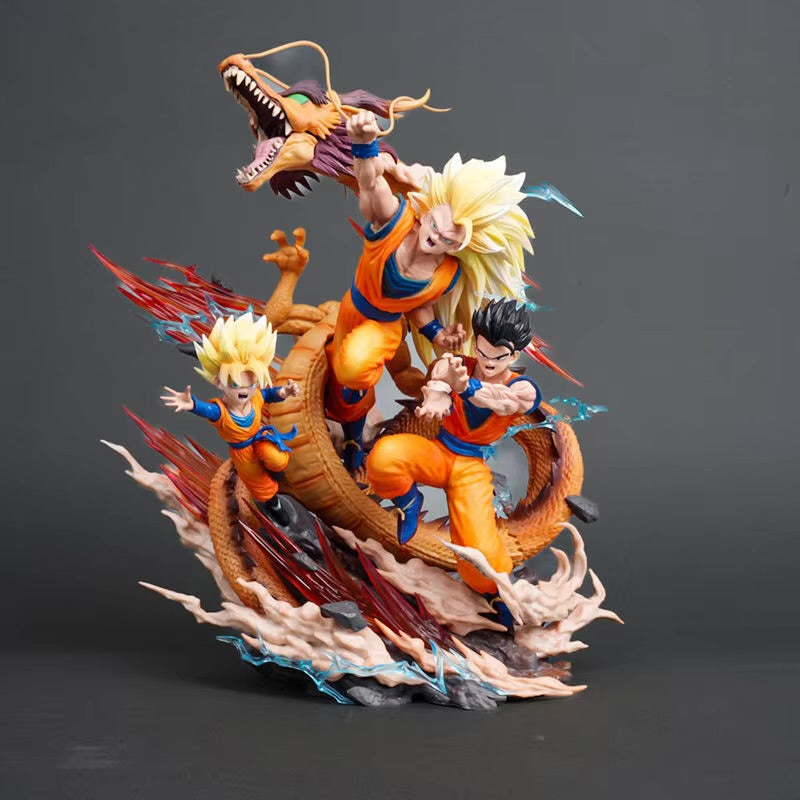 30 cm DBZ Super Saiyan Goku with Gohan and Goten Premium Figure