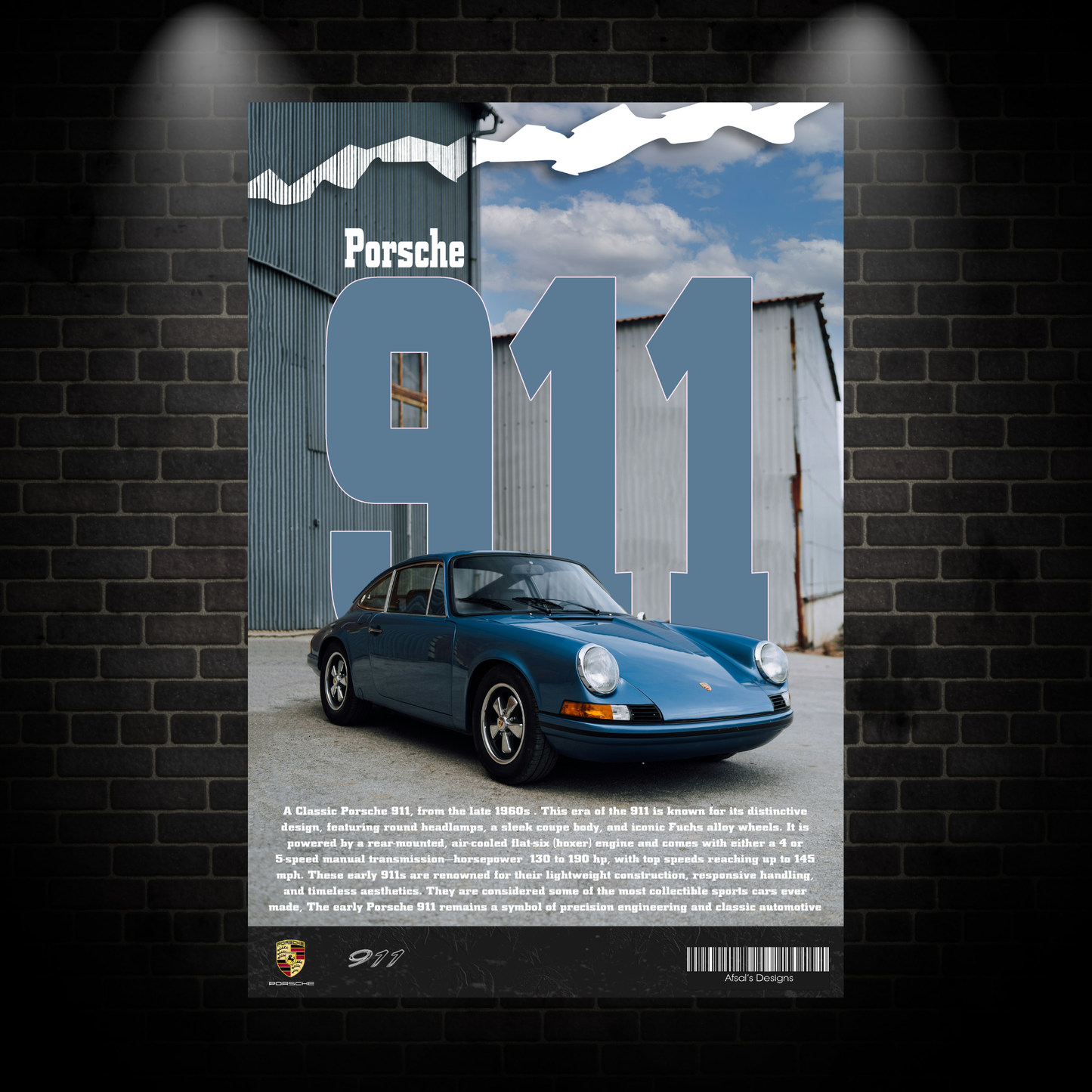 Porsche car poster