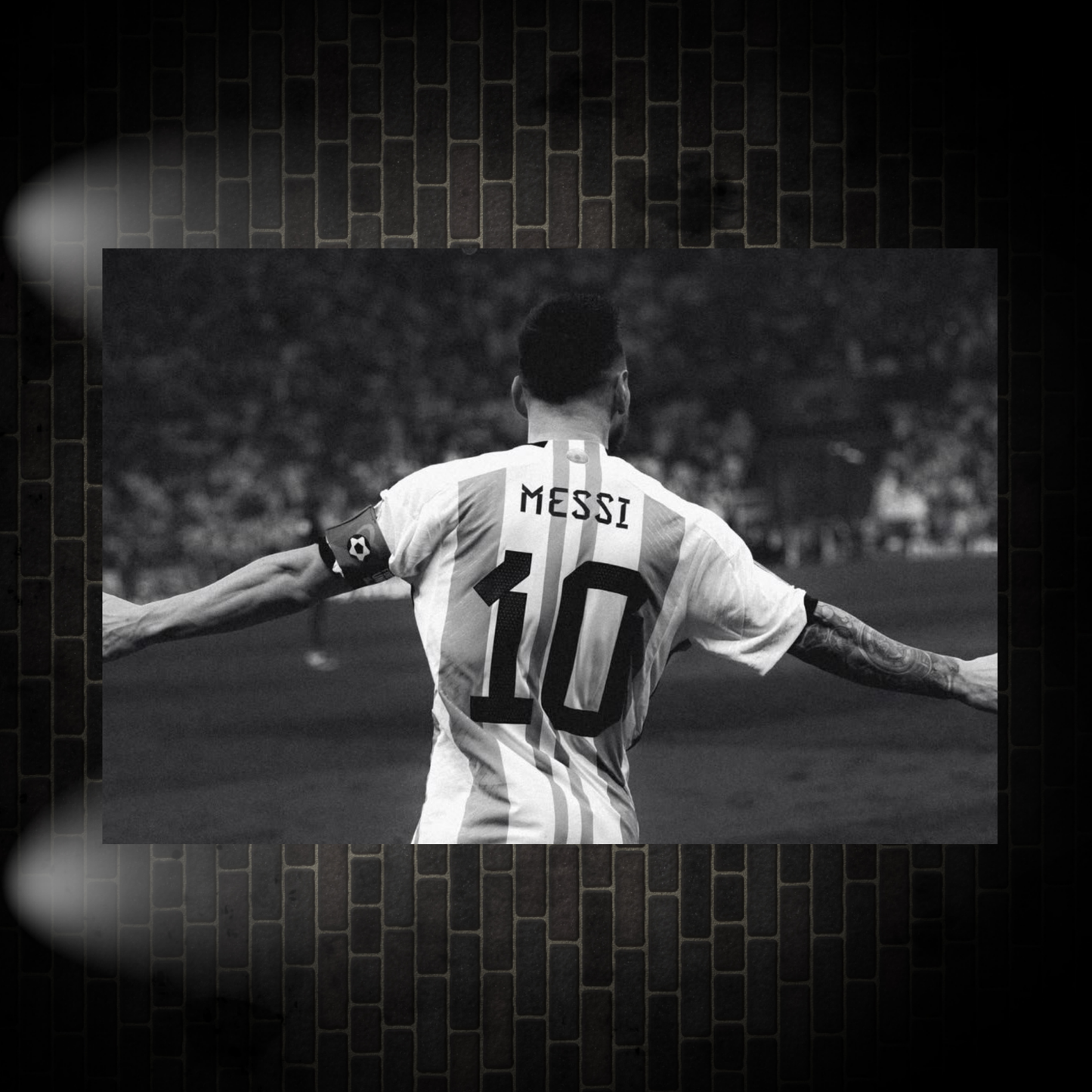 Messi black poster