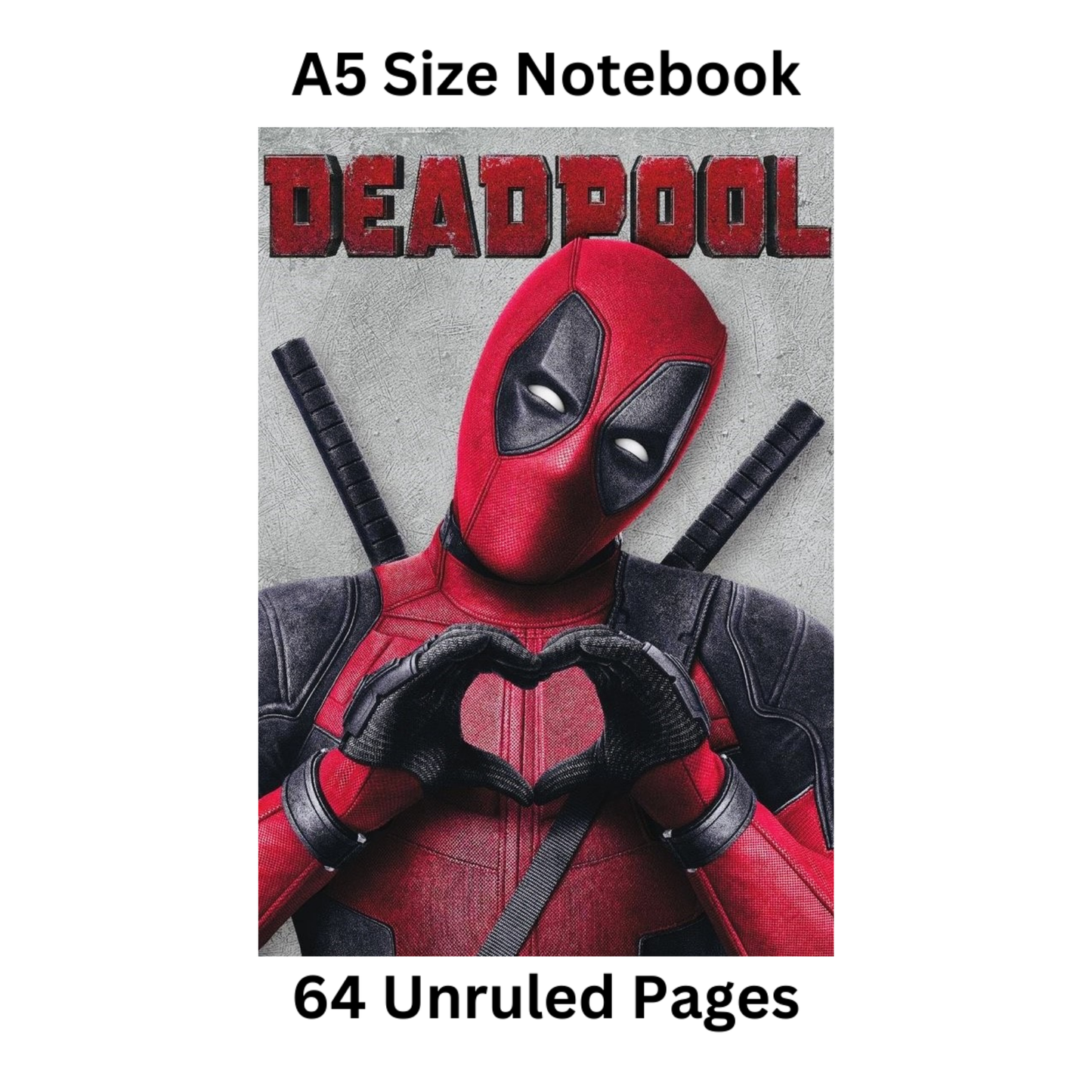 Deadpool doodle notebook