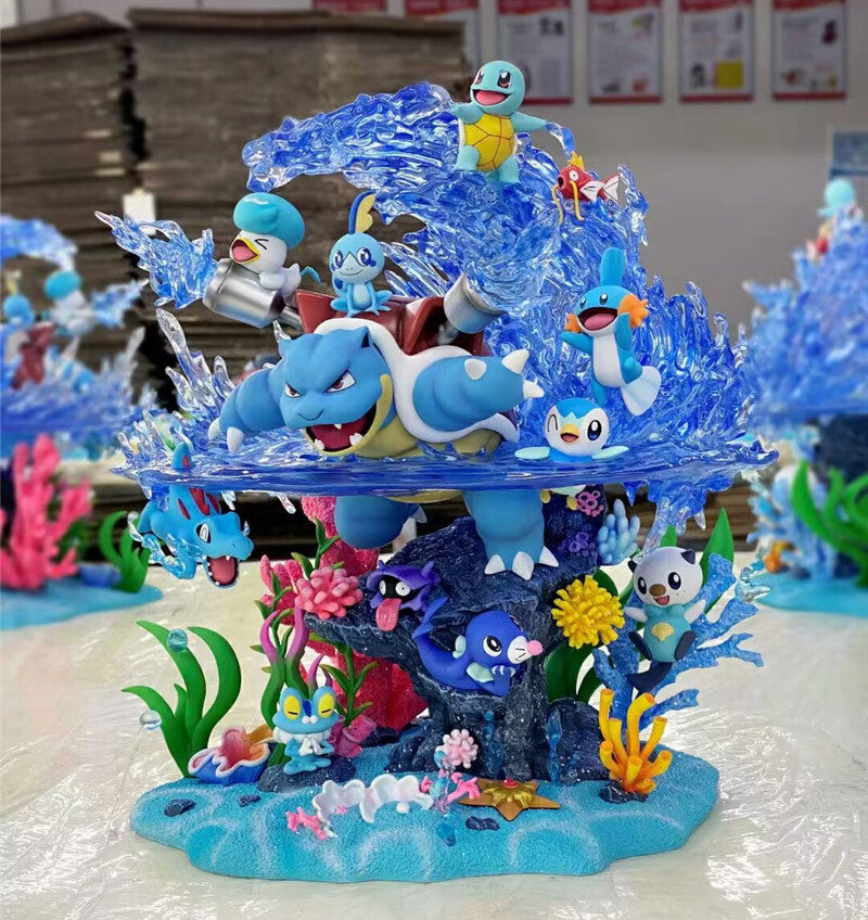 40 cm Highly Detailed Blastoise With all Water Type Pokemons Figure