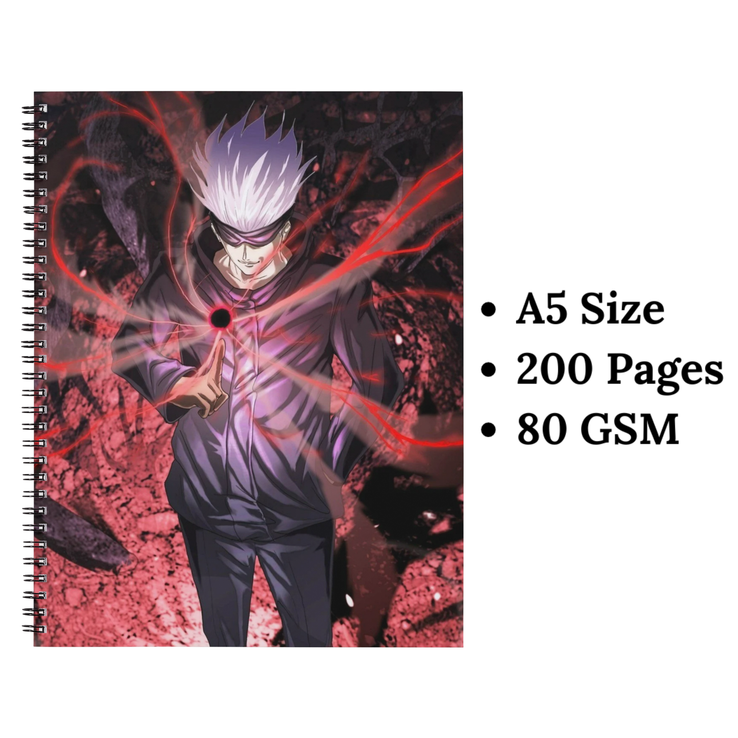 gojo red wiro notebook