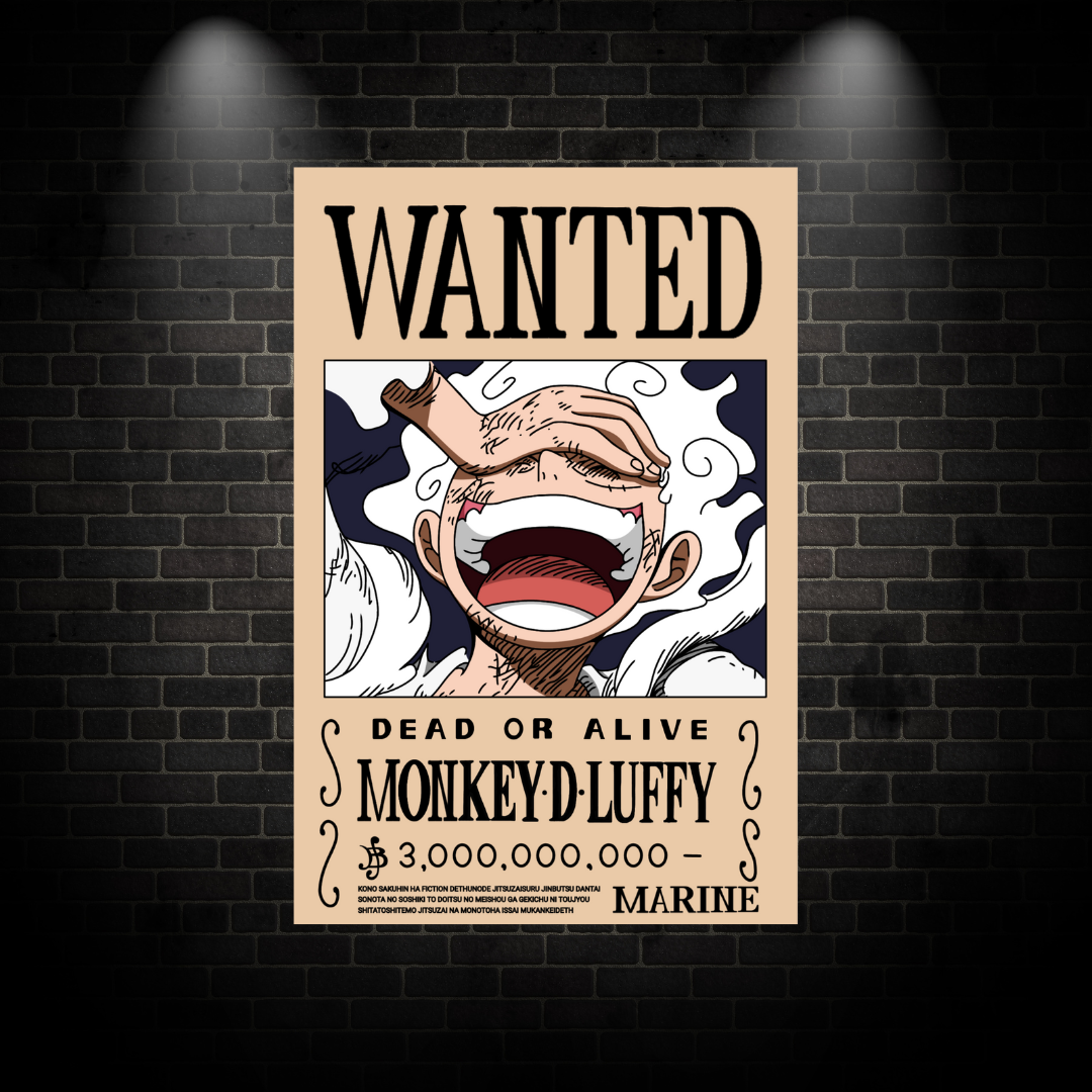 One Piece Luffy Wanted Poster