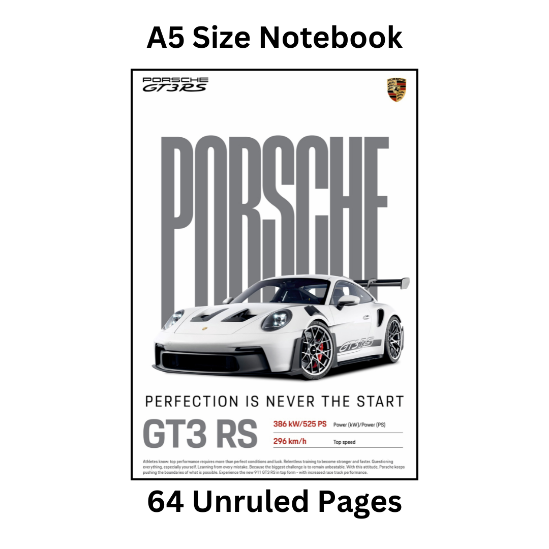 Porsche GT3RS Doodle Notebook