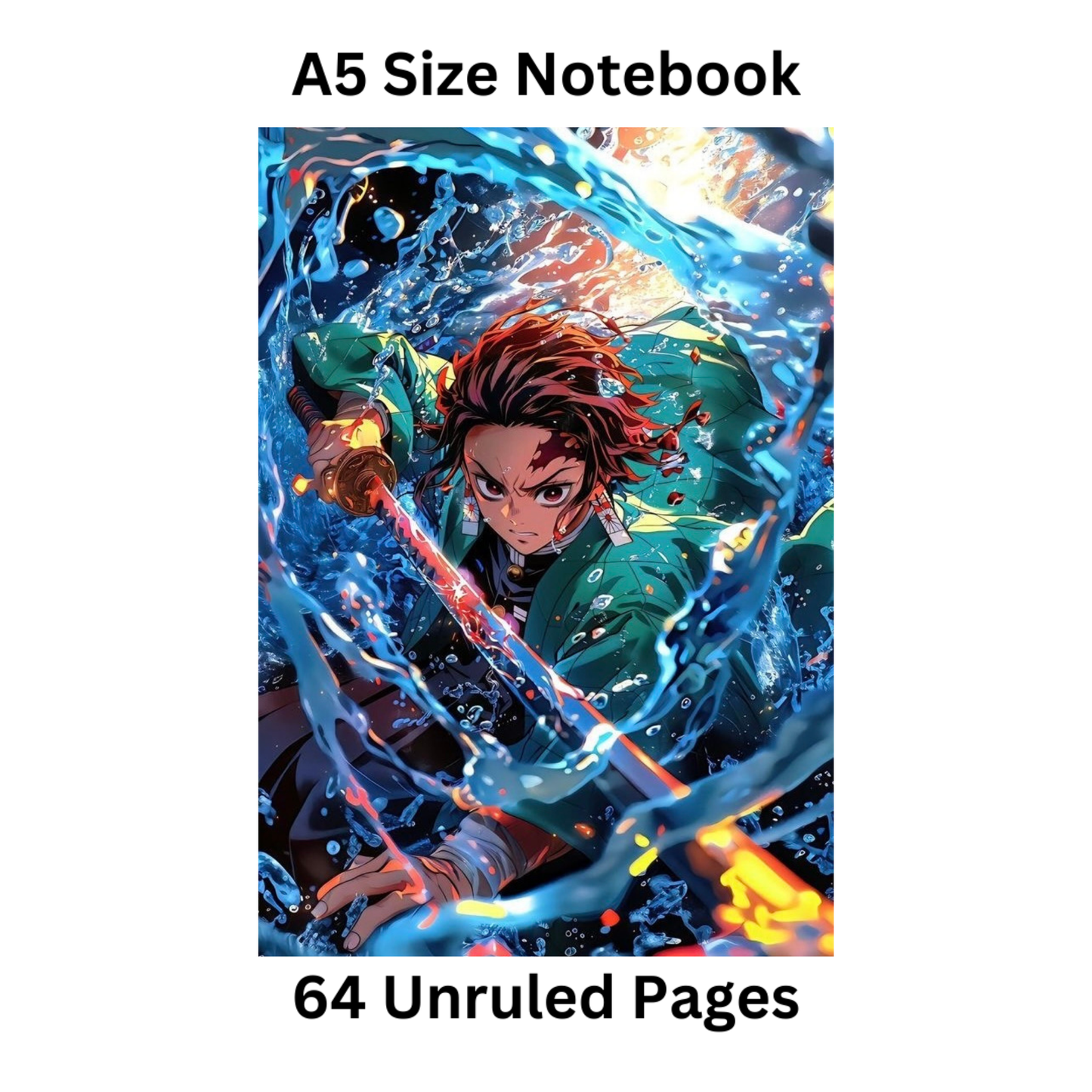 tanjiro doodle notebook