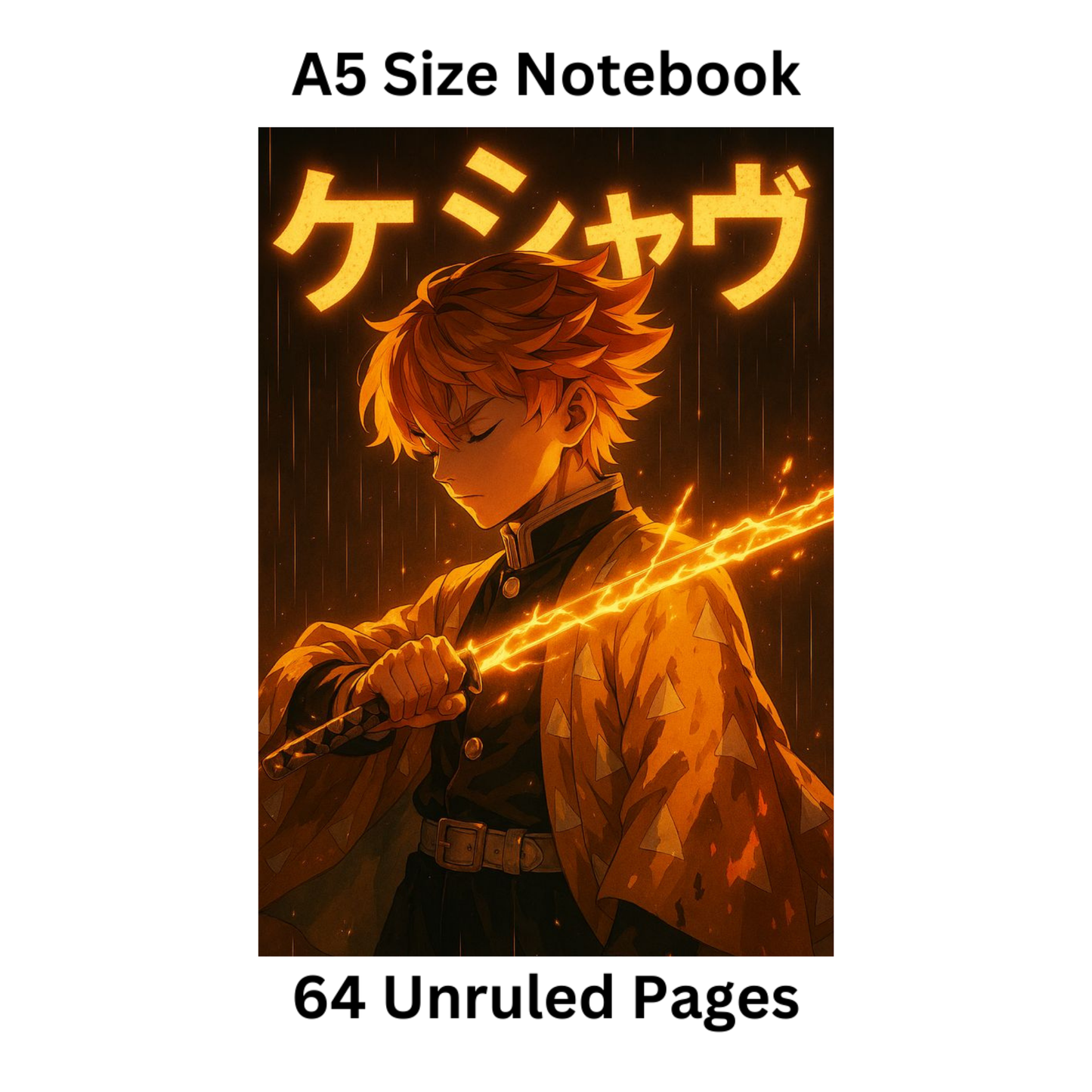 zenitsu doodle notebook