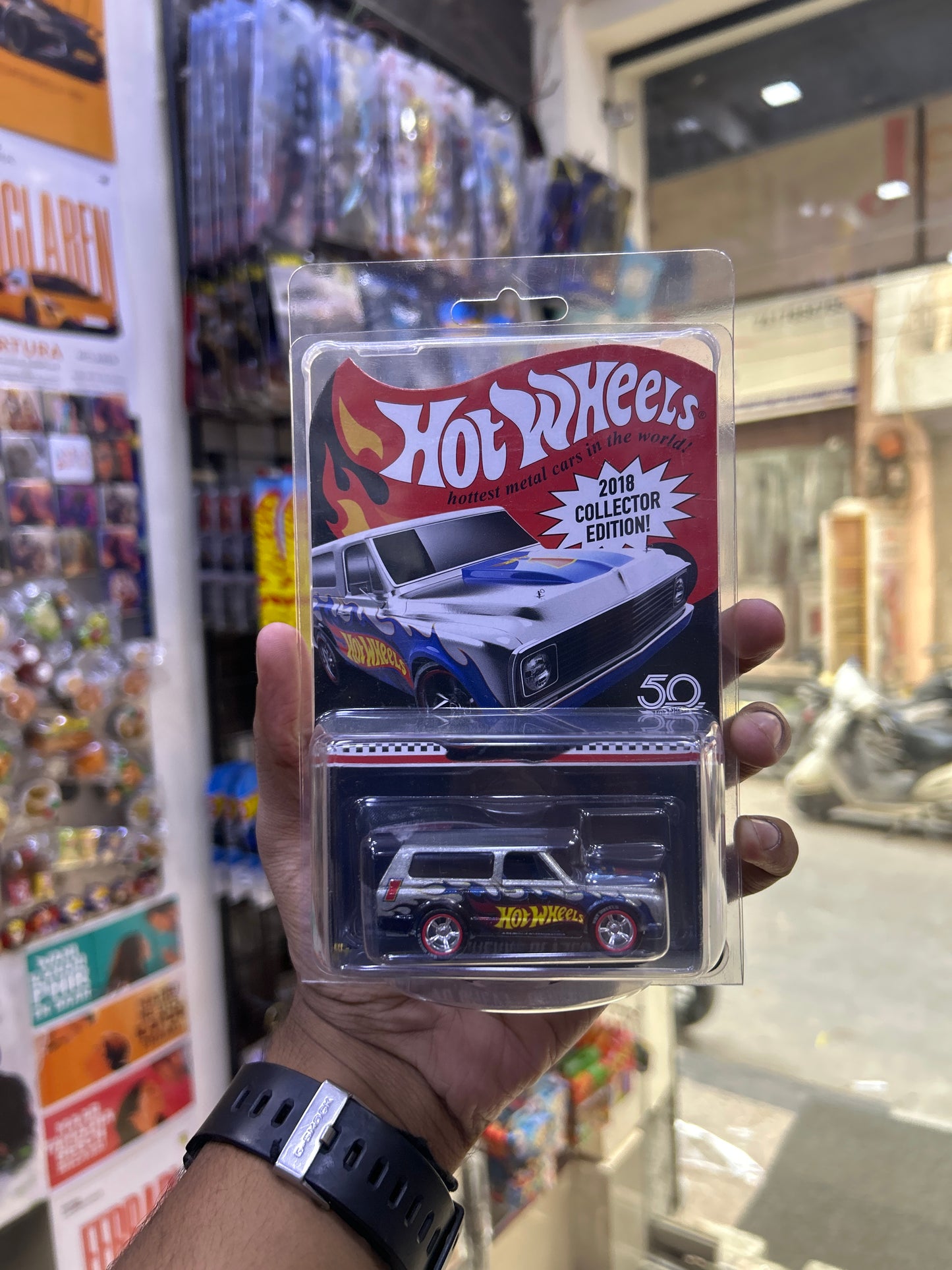 Imported Hot wheels 70 Chevy blazer 2018 collector Edition with protective cover