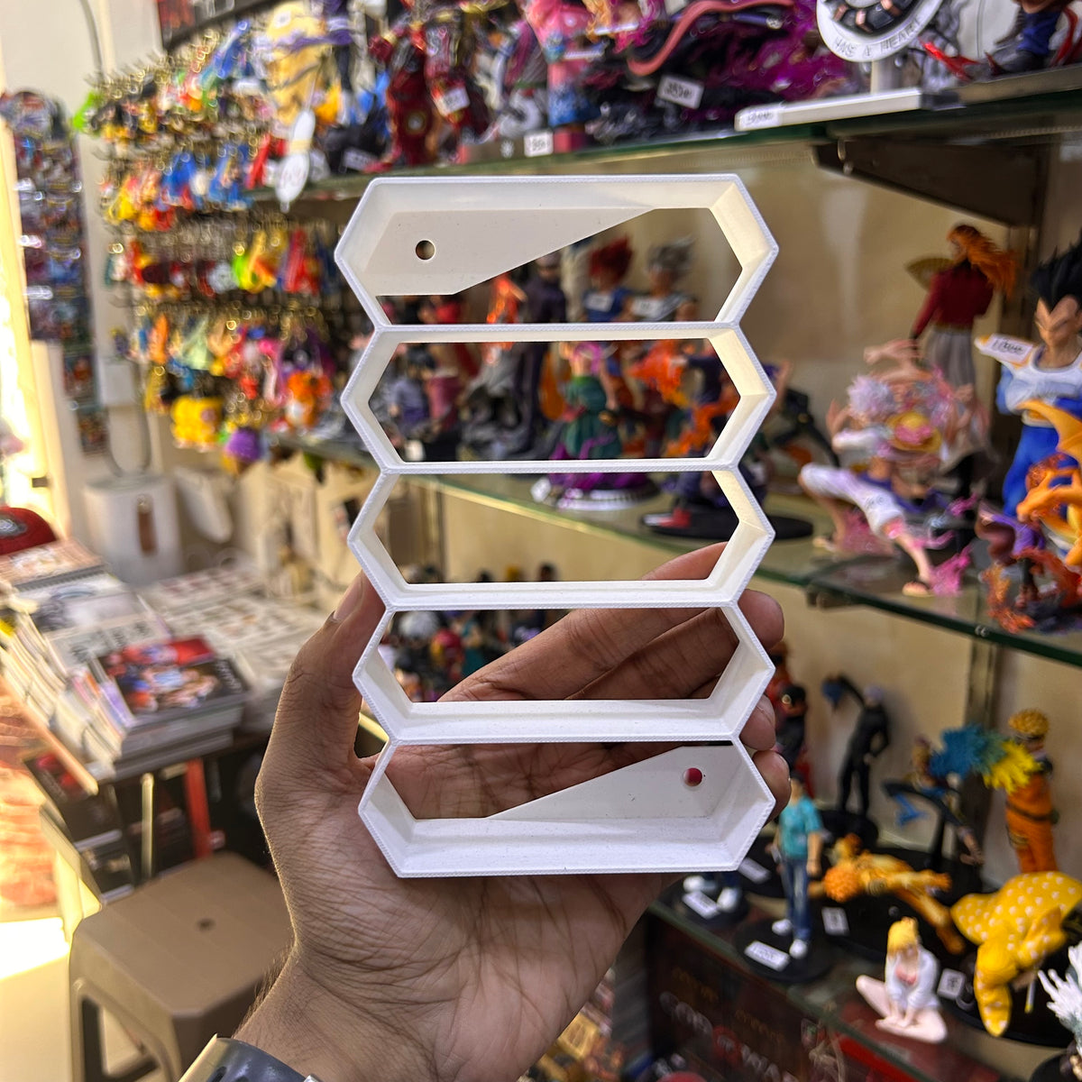 3D Printed Hot Wheels Honeycomb Rack (5 cars)