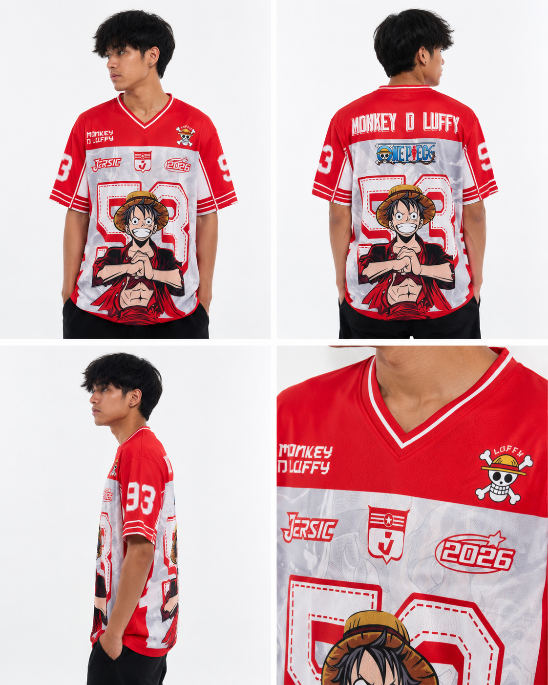 One Piece Monkey D Luffy Jersey - Red