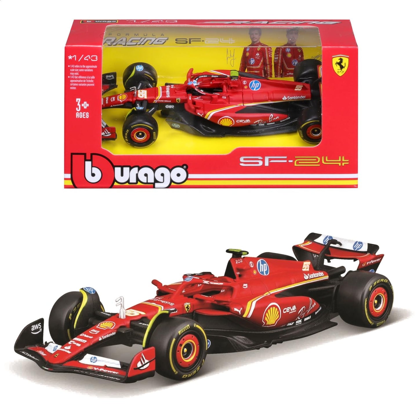 Bburago 1:43 Ferrari Charles Leclerc Formula 1 Car