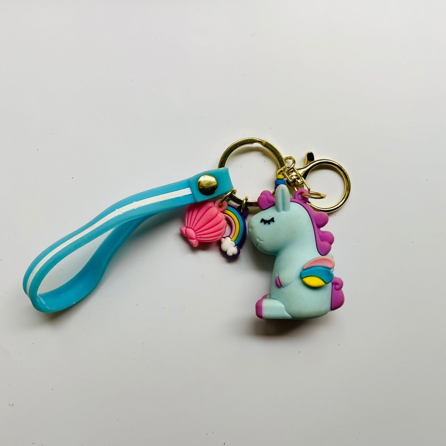 Blue Unicorn Keychain