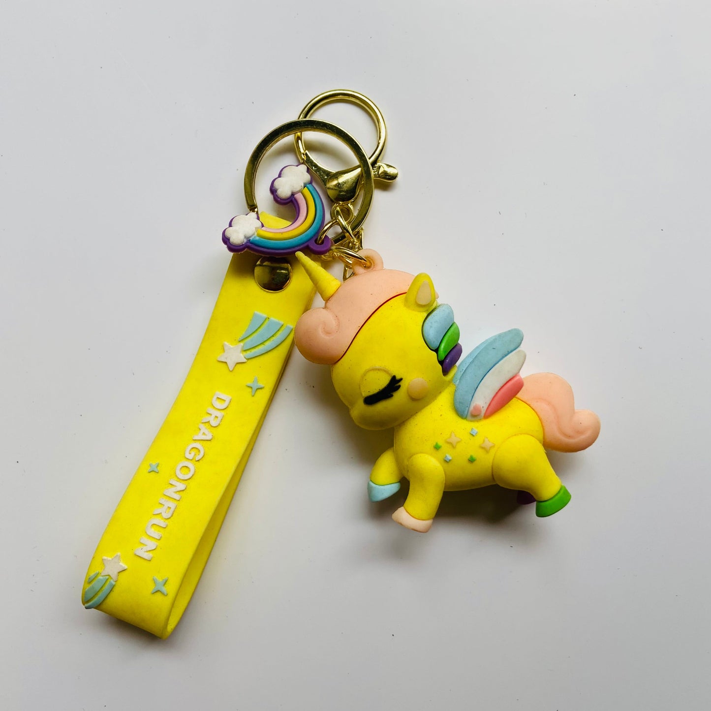 Yellow Unicorn Keychain