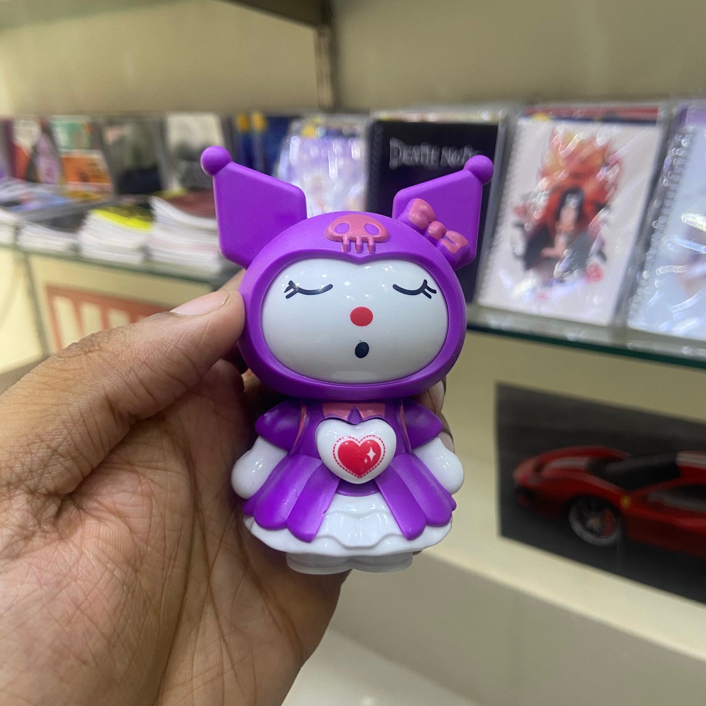 Purple Kuromi Face Changing Keychain
