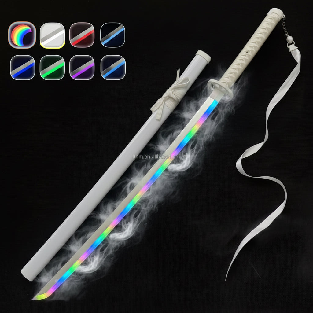 White Ribbon Smoke And RGB LED katana