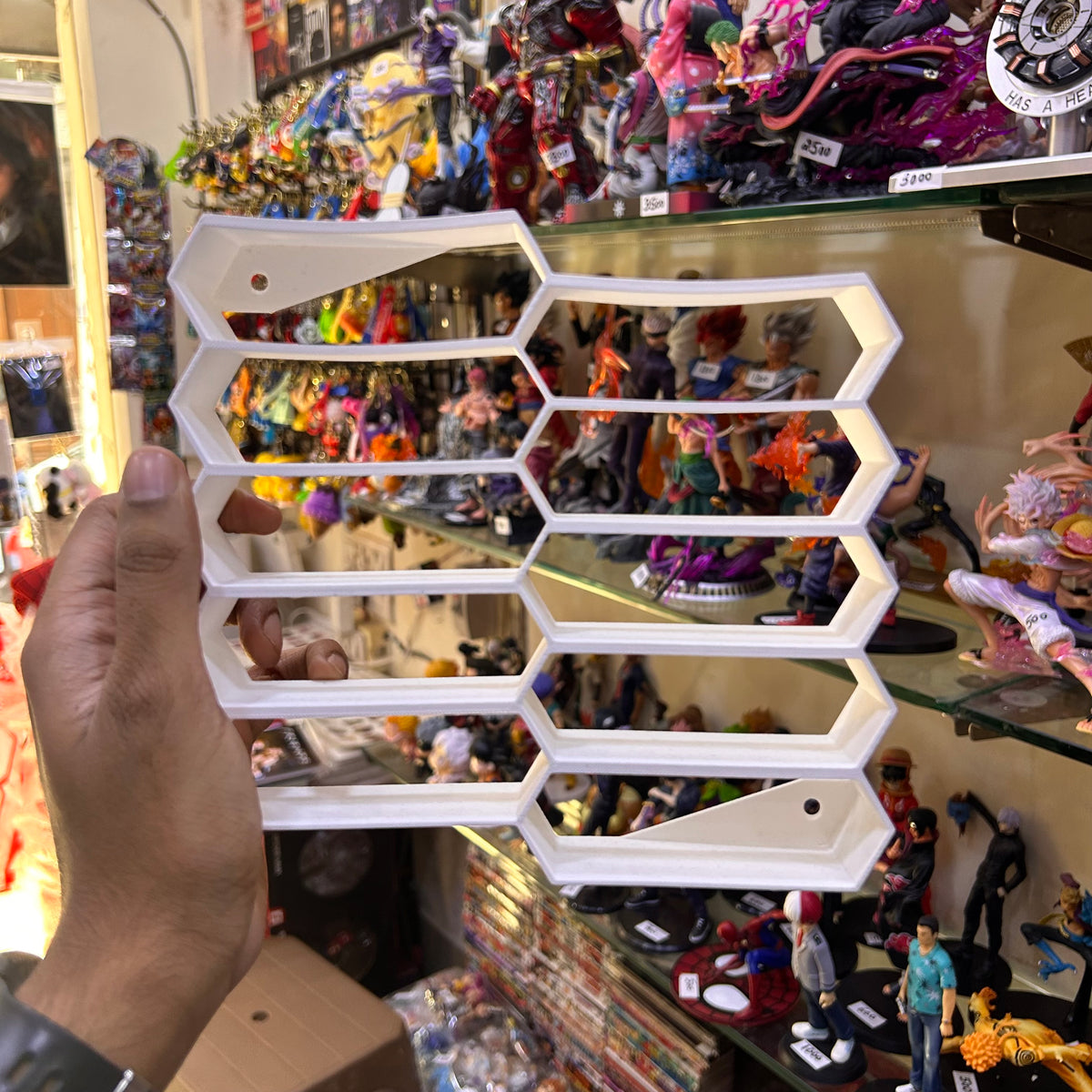 3D Printed Honeycomb Hot Wheels Rack (10 Cars)