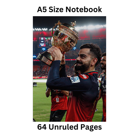 virat trophy doodle notebook