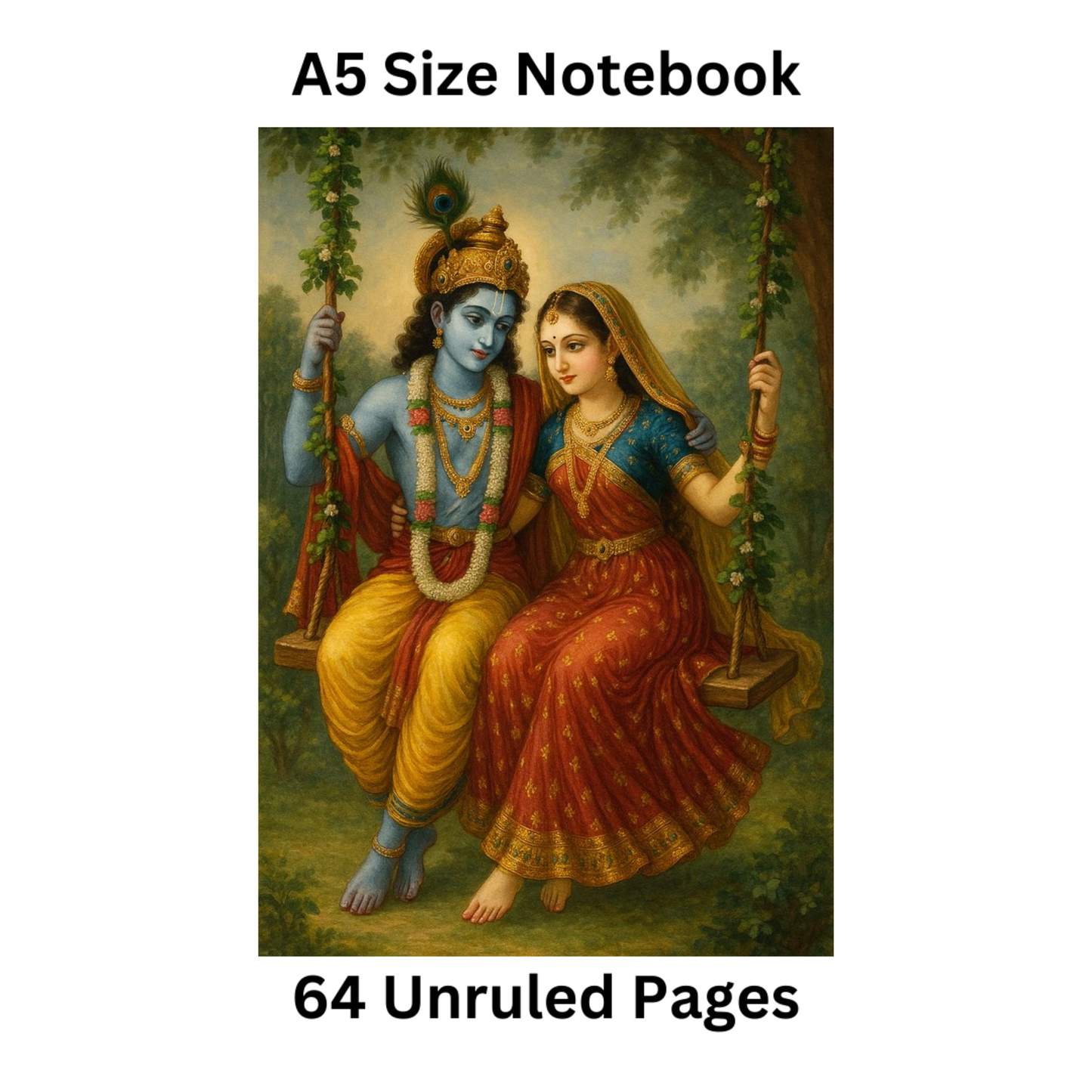 radhe krishna doodle notebook