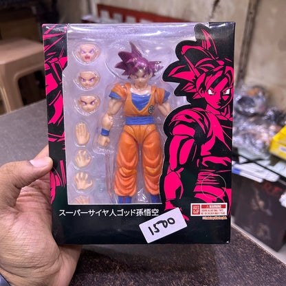 Dragon Ball Z Super Saiyan Son Goku Red Hair 15 cm SH Figure Arts Articulation Action Figure