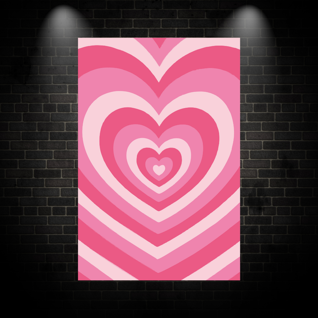 Pink Hearts Poster