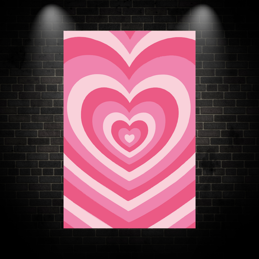 Pink Hearts Poster