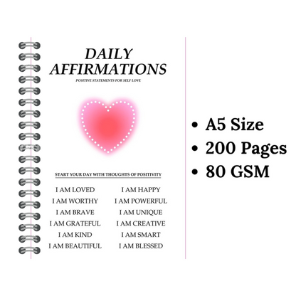 Daily Affirmations Wiro Notebook