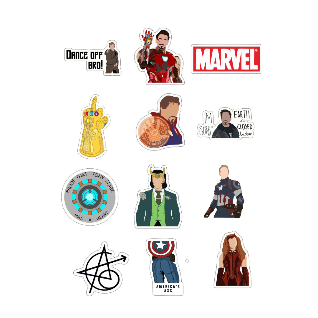 Marvel Rectangle Sticker Marvel Sticker Sheet 2 – Perfect Parcel