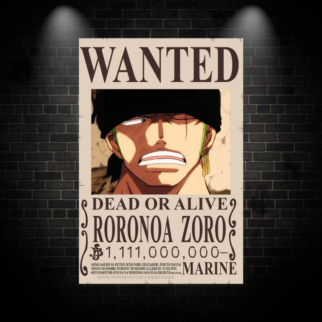 Zoro Wanted Poster