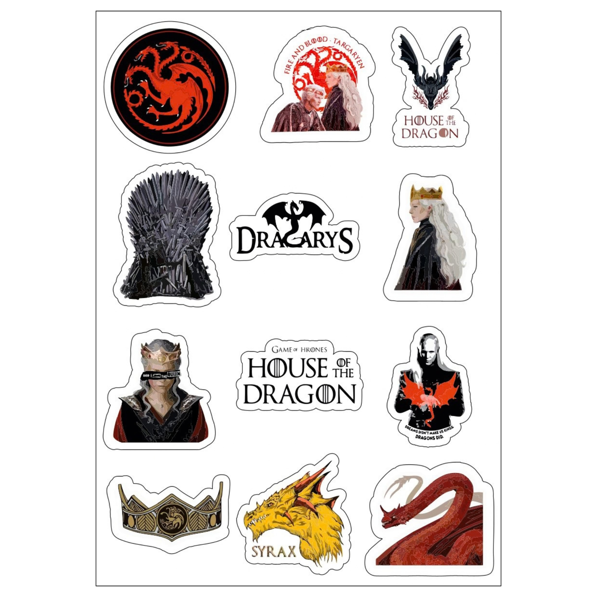 House of the Dragon Sticker Sheet