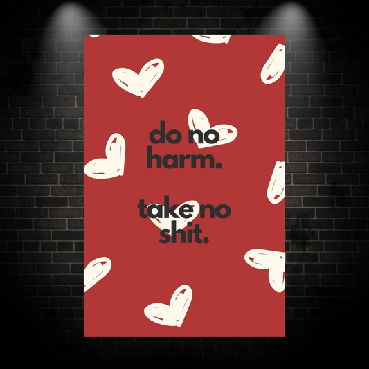 Red white poster