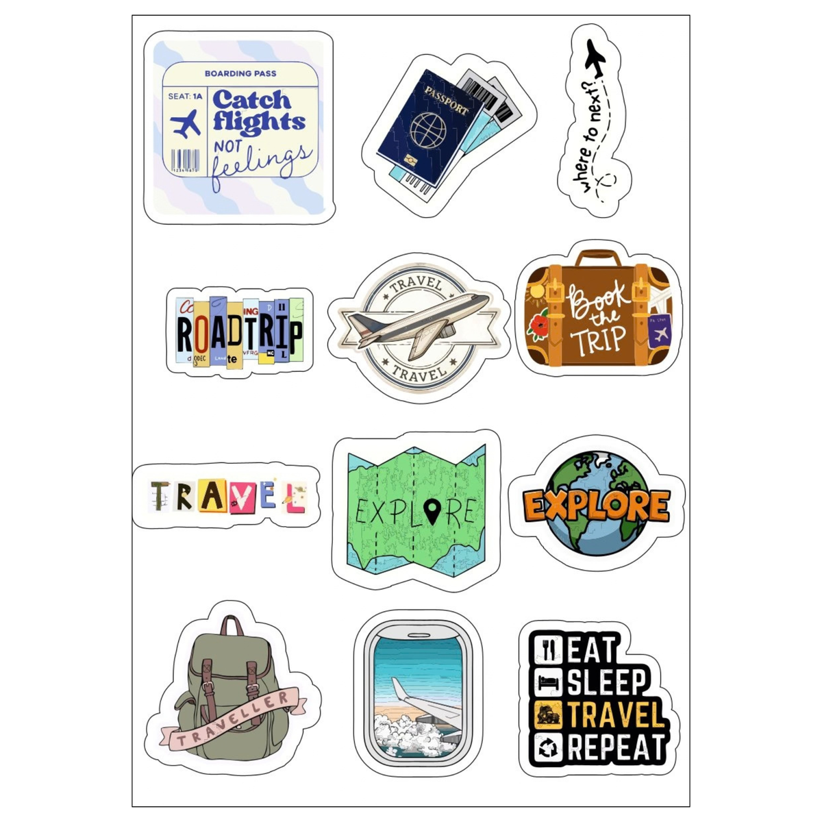 Travelling Sticker Sheet