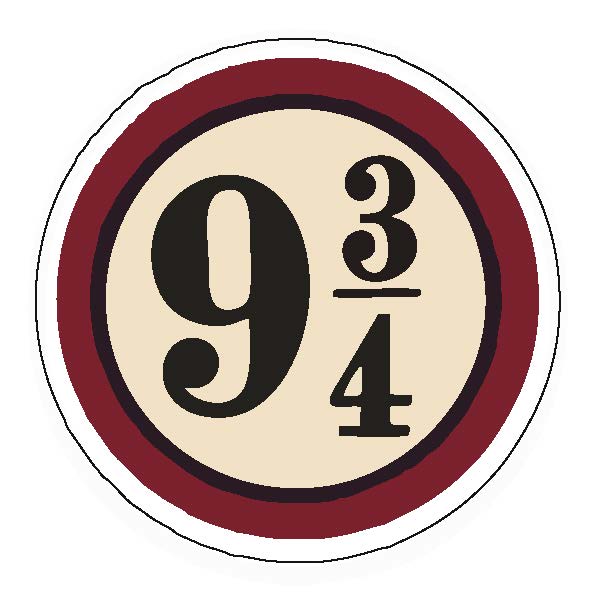 9 3/4 Harry Potter Sticker