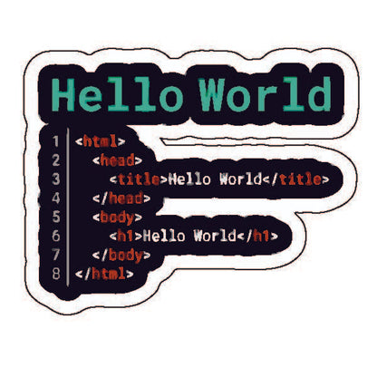 Hello World Sticker