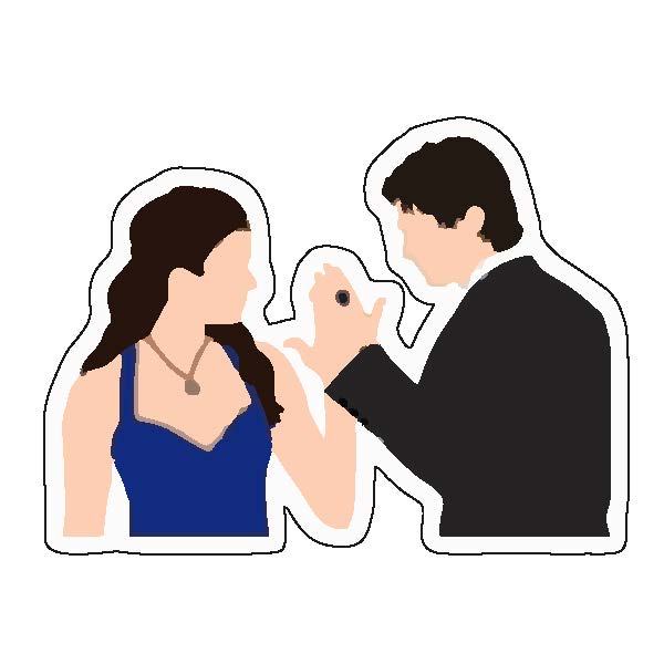 Damon & Elena Sticker