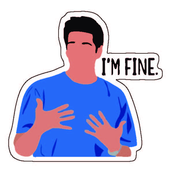 Ross I'm Fine Sticker