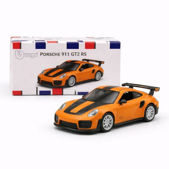 Imported Bburago 1:64 Porsche 911 GT2 RS Diecast Car - Orange
