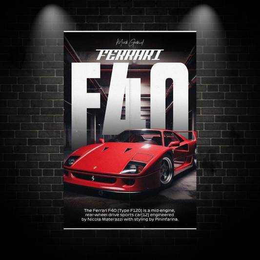 Ferrari F40 Poster