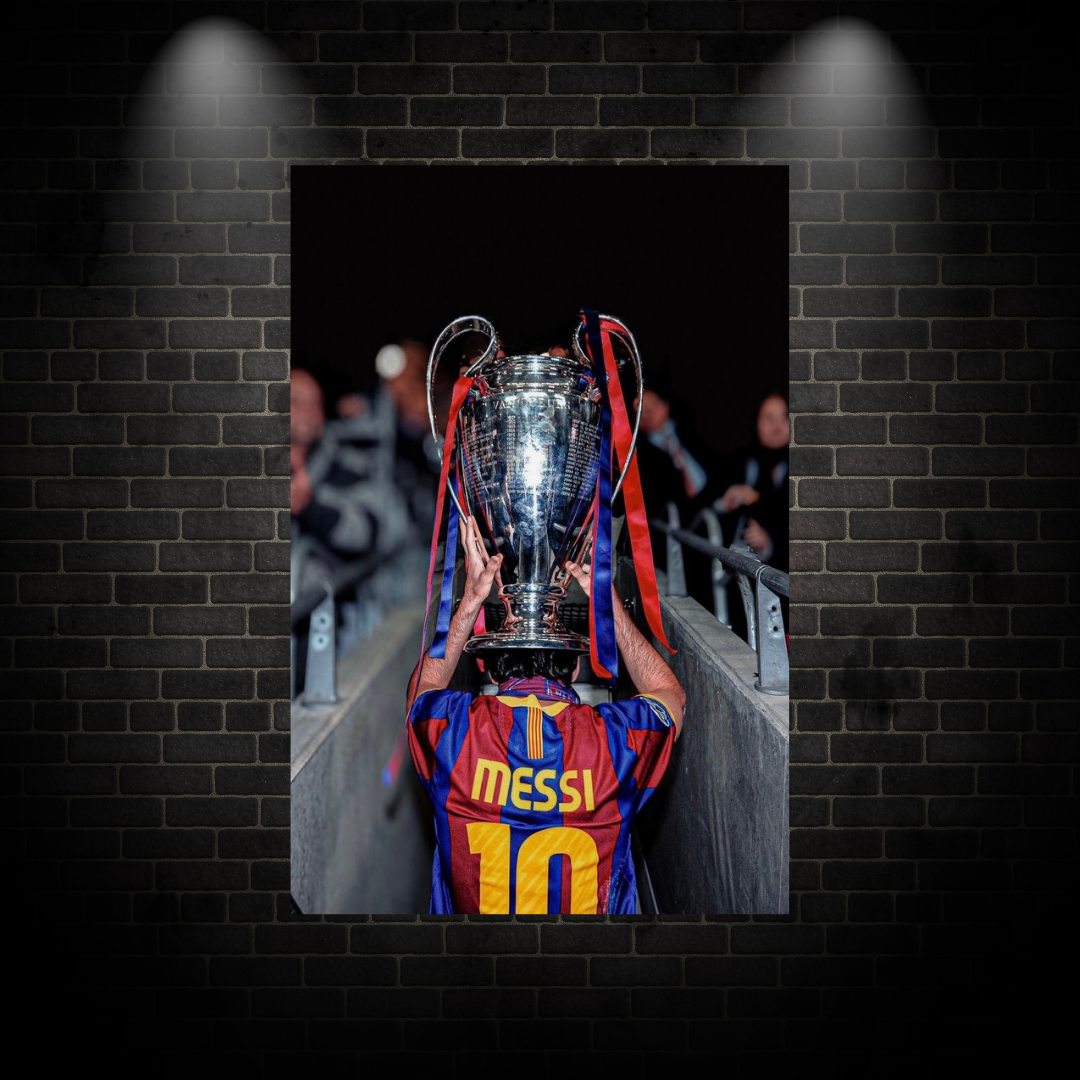 Messi Trophy Poster