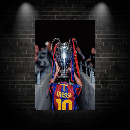 Messi Trophy Poster