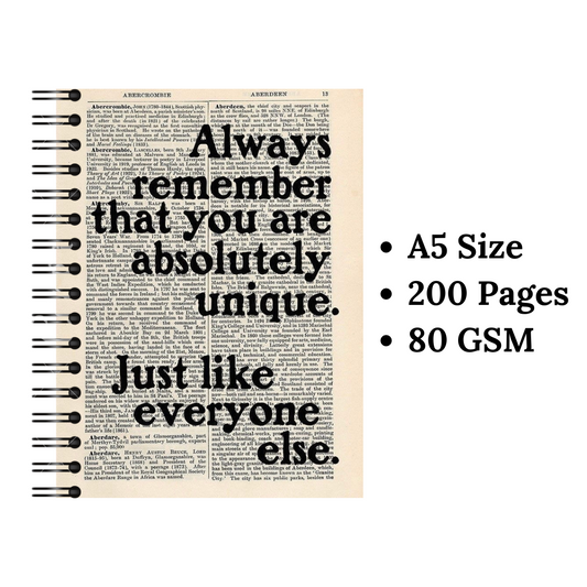Newspaper Quote Wiro Notebook