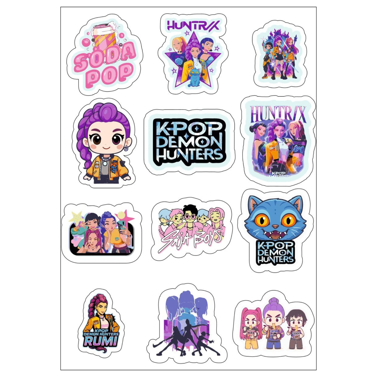 Kpop Demon Hunters Sticker Sheet